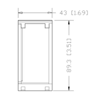 40-220-0 MODULAR SOLUTIONS ALUMINUM GUSSET<br>45MM X 90MM BLACK PLASTIC CAP COVER FOR 40-120-1, FOR A FINISHED APPEARANCE